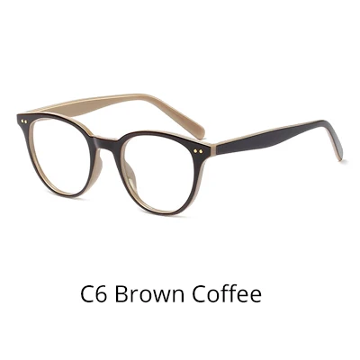 C6 Brown Coffee Ralferty, высокое качество, женские очки, оправа, Ретро стиль, трендовые женские очки, оправа без диоптрий, очки, F95188 - Цвет оправы: C6 Brown Coffee