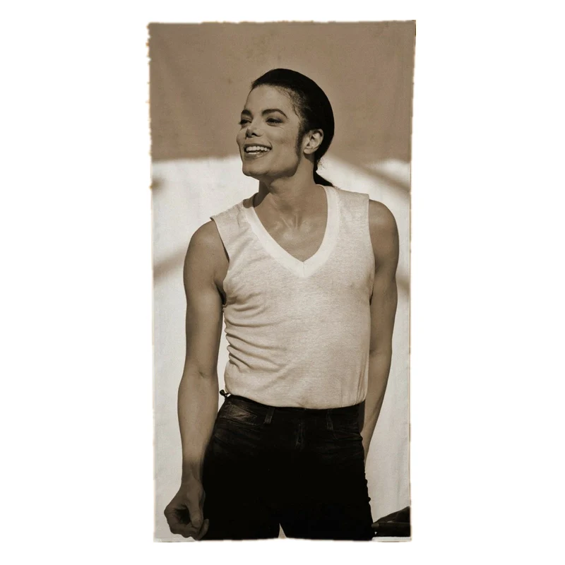 

Black White Michael Jackson Beach Towel New In The Closet Dangerous Michael Jackson Bath Shower Towels Birthday Christmas Gift