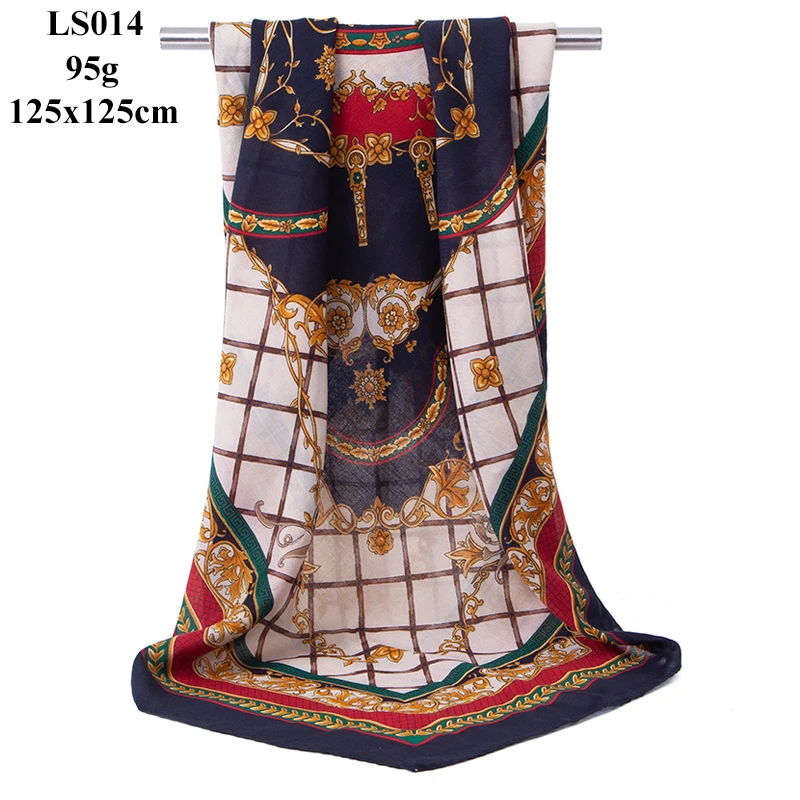 LS014 women scarf Портной Смит большой квадратный размер шарф женский модный дизайнерский большой размер шейный шарф осень зима хиджаб шаль шарфы для женщин - Цвет: LS014 women scarf