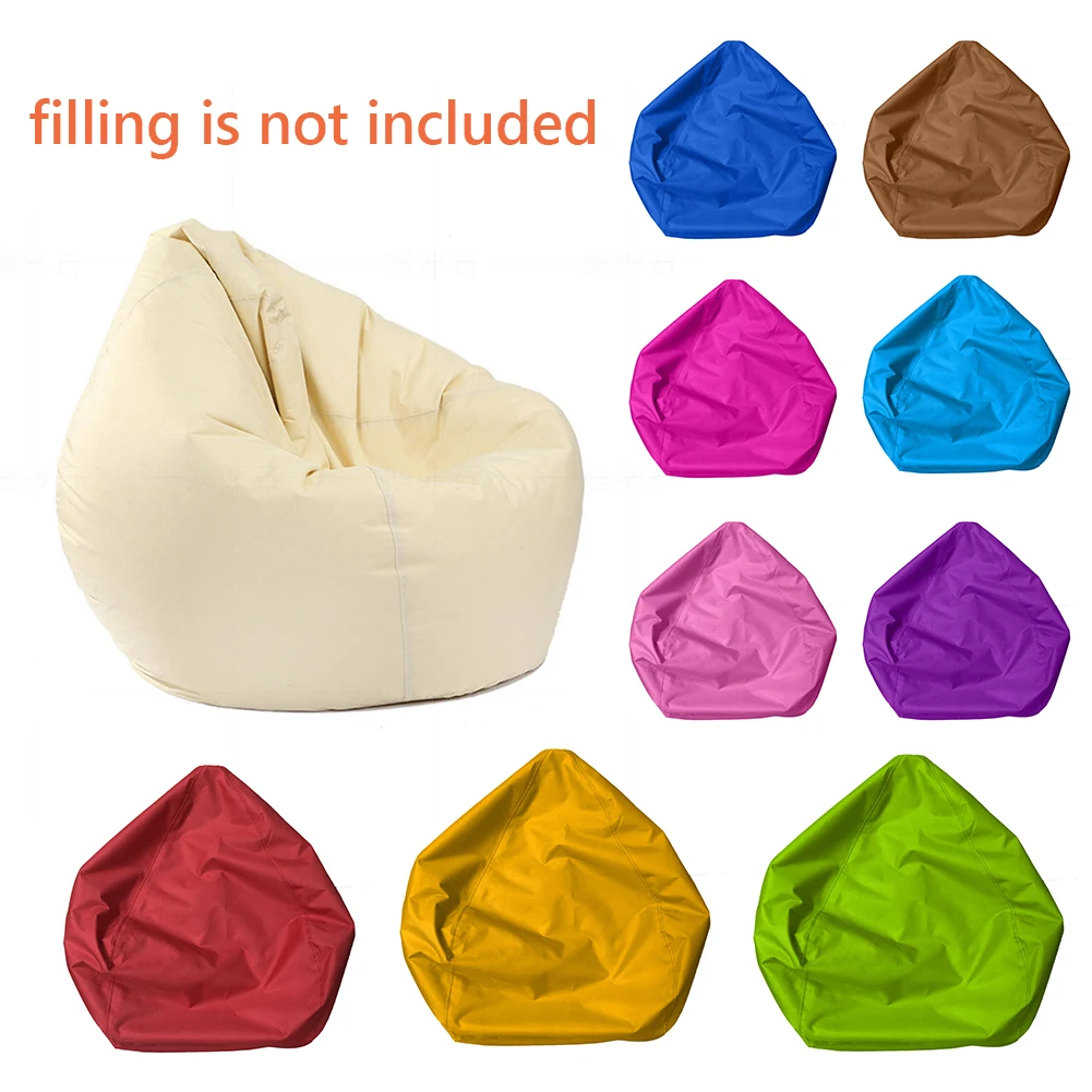 1PCS 60x65cm Waterproof Stuffed Animal Bean Bag Cover Solid Colorful Oxford font b Chair b font