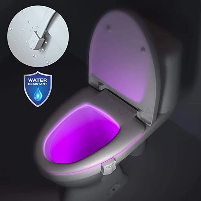 2PCS Toilet Night Light Smart PIR Motion Sensor Waterproof Toilet Seat LED  Washroom Night Lamp Toilet Bowl Lighting WC Bathroom