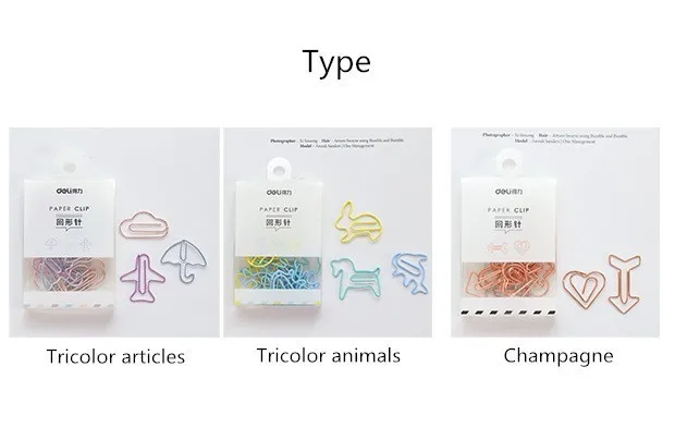 SIXONE Lovely Paper Clip Originality Cartoon Colour Metal Clip Bookmark Mix To Work In An Office Stationery