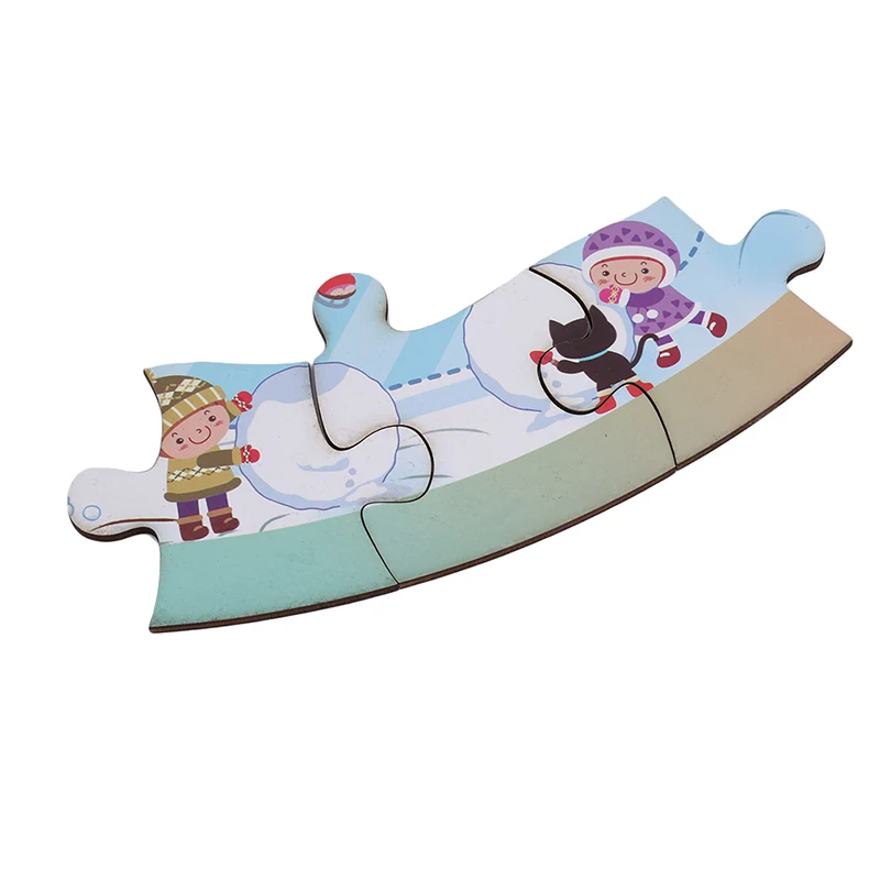 Детские деревянные игрушки Монтессори головоломки 3D мультфильм животных часы деревянные головоломки Развивающие интеллект Дети Подарки для детей