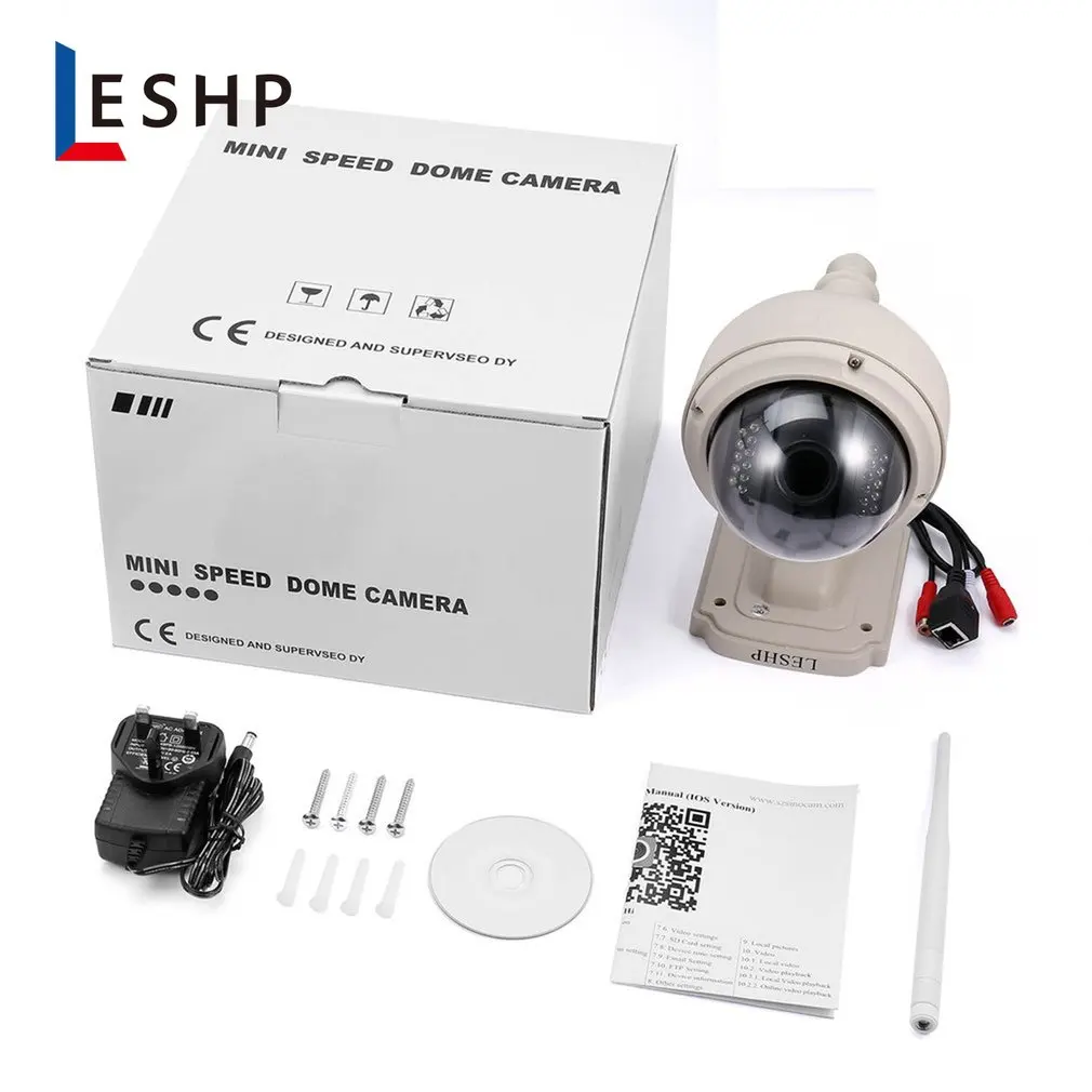 LESHP 1.3MP IP Zoom PTZ CCTV камера с автофокусом беспроводная WiFi Мини скоростная купольная камера ночного видения наружная Водонепроницаемая камера безопасности