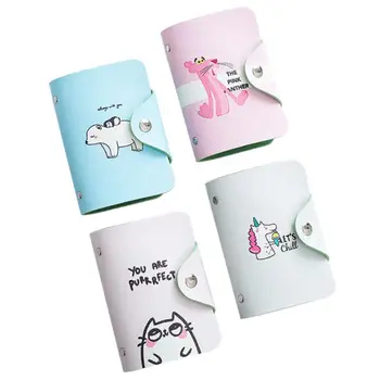 

8 Style Flamingo Cat Dog Cartoon Function Card Case Business Card Holder Card Bag Credit ID Card Holder Box Cover Girls Women