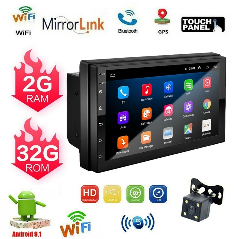Discount Universal Android 9.1 2+32G Car Radio Audio Stereo GPS Navi 7inch Press Screen 2 Din MP5 Player 1 Discount Universal Android 9.1 2+32G Car Radio Audio Stereo GPS Navi 7inch Press Screen 2 Din MP5 Player 1