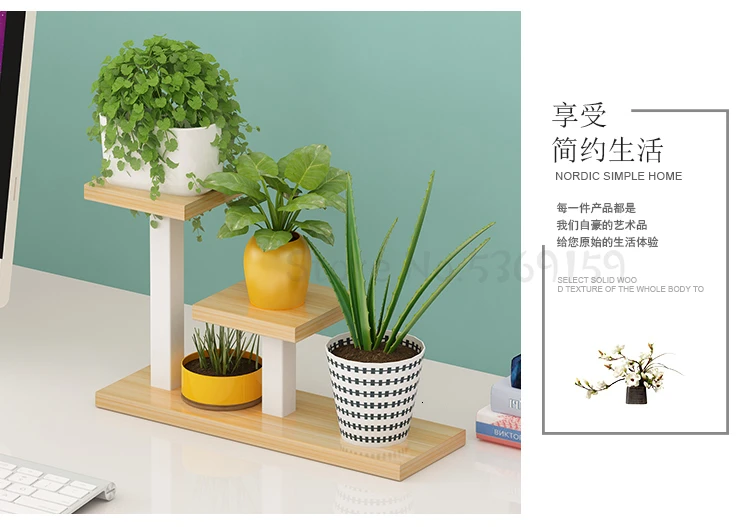Iron Meat Flower Airs Balcony Shelf Indoor Office Desktop Mini Multi-storey Botany Small Flower Rack