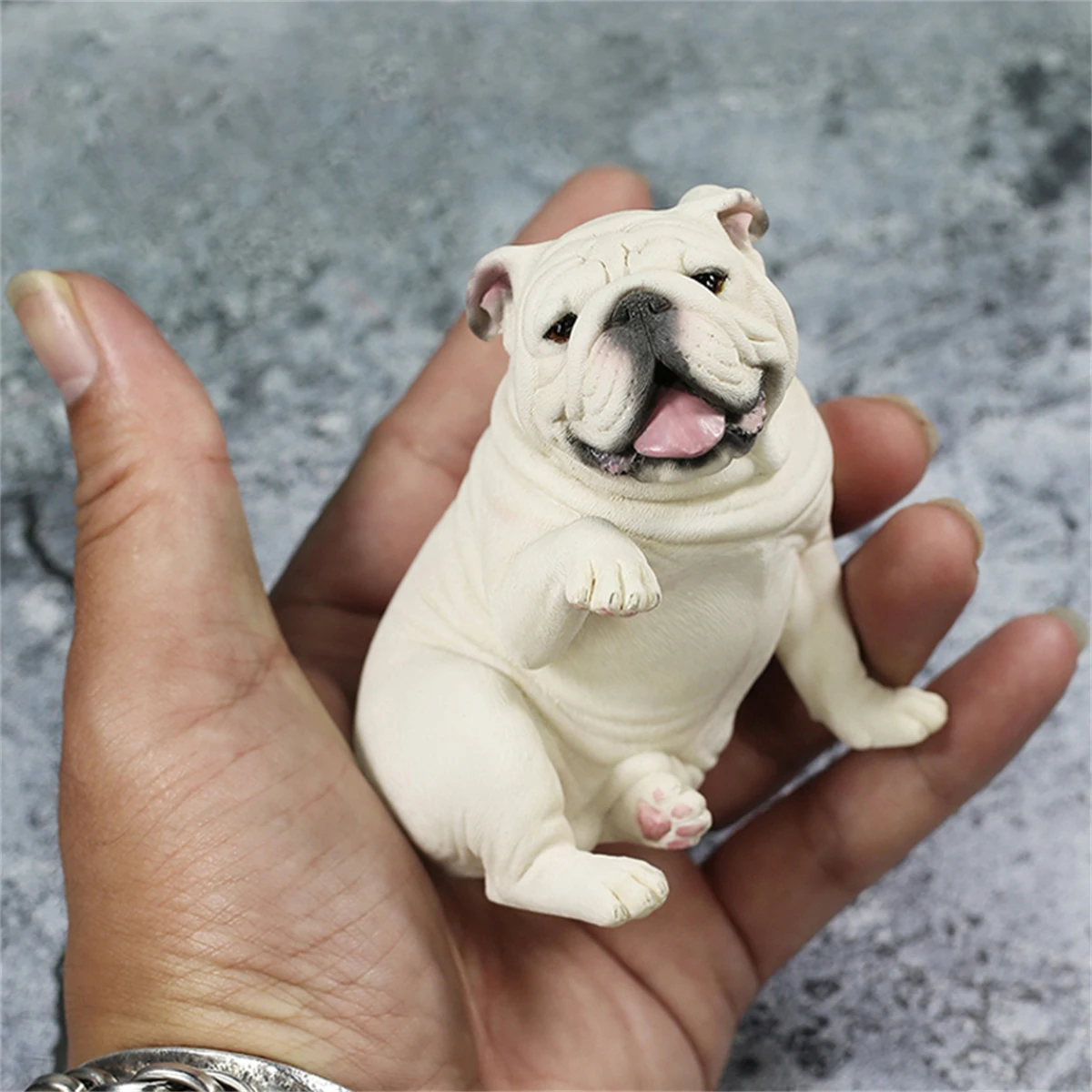 JXK 1/6 British Bulldog 4.0 Dog Pet Figure Animal Model Toys Xmas