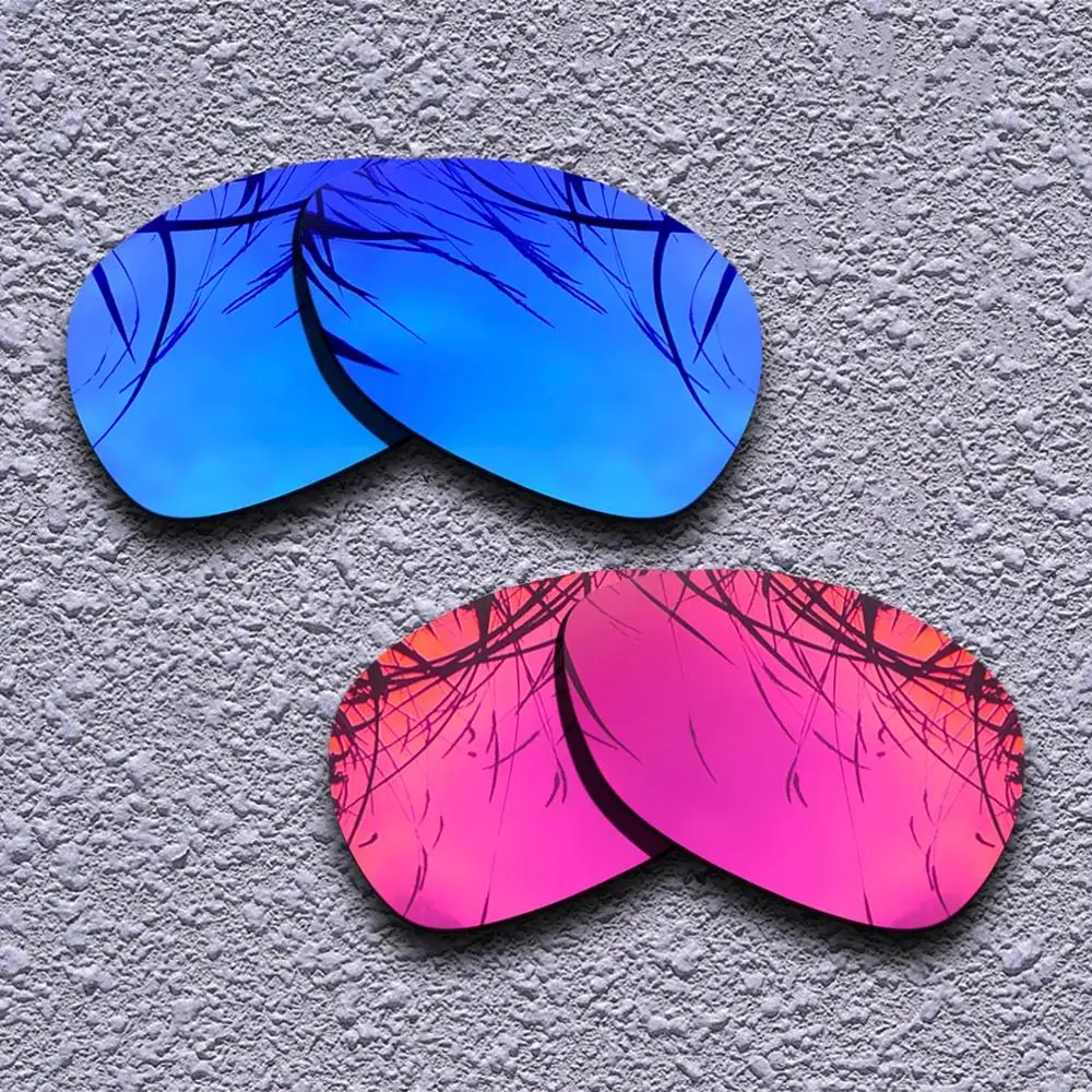 Purple-Purple Red 2 пары Поляризованные замена линз для Oakley Перекрестия 2012 Солнцезащитные очки-несколько вариантов - Цвет линз: Purple-Purple Red