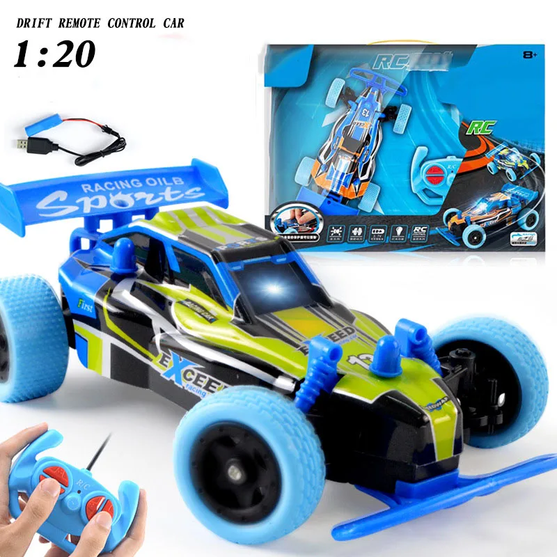 

Popular Children's Four-Way Electric Remote Control Cars Toys with Charging Lights Electric Remote Control Drift Speed Car