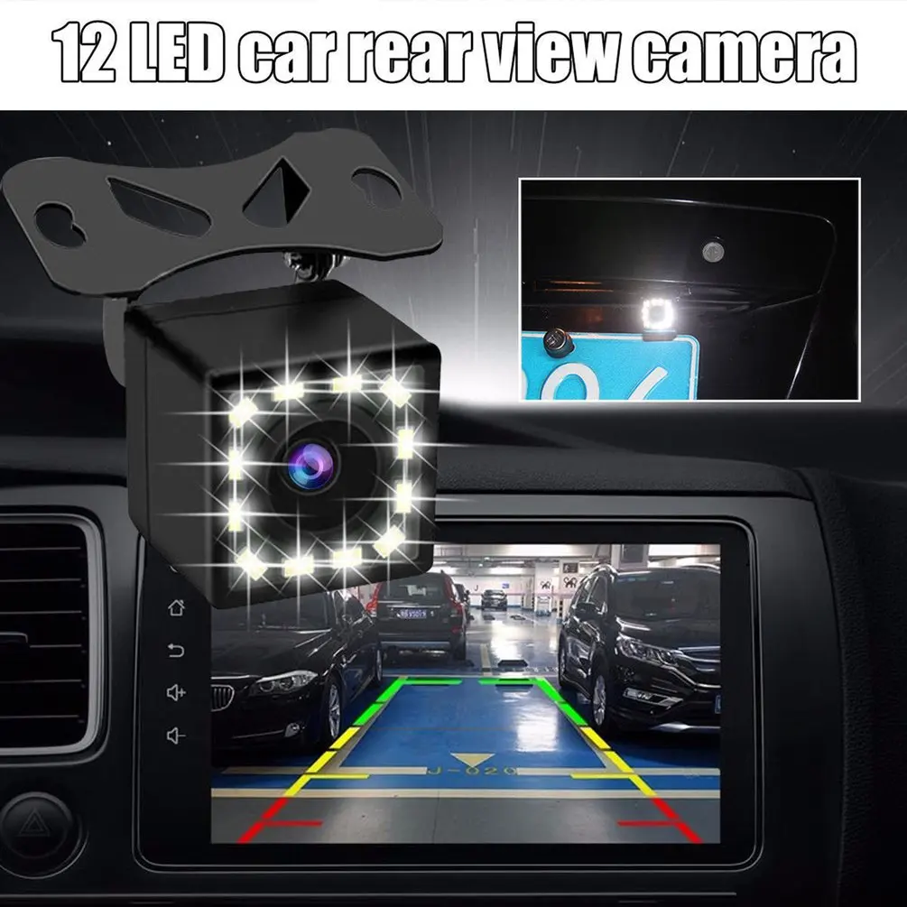 12 Led Hd Автомобильная камера заднего вида, камера заднего вида, парковочная камера ночного видения, водонепроницаемая автомобильная камера заднего вида, камера заднего вида