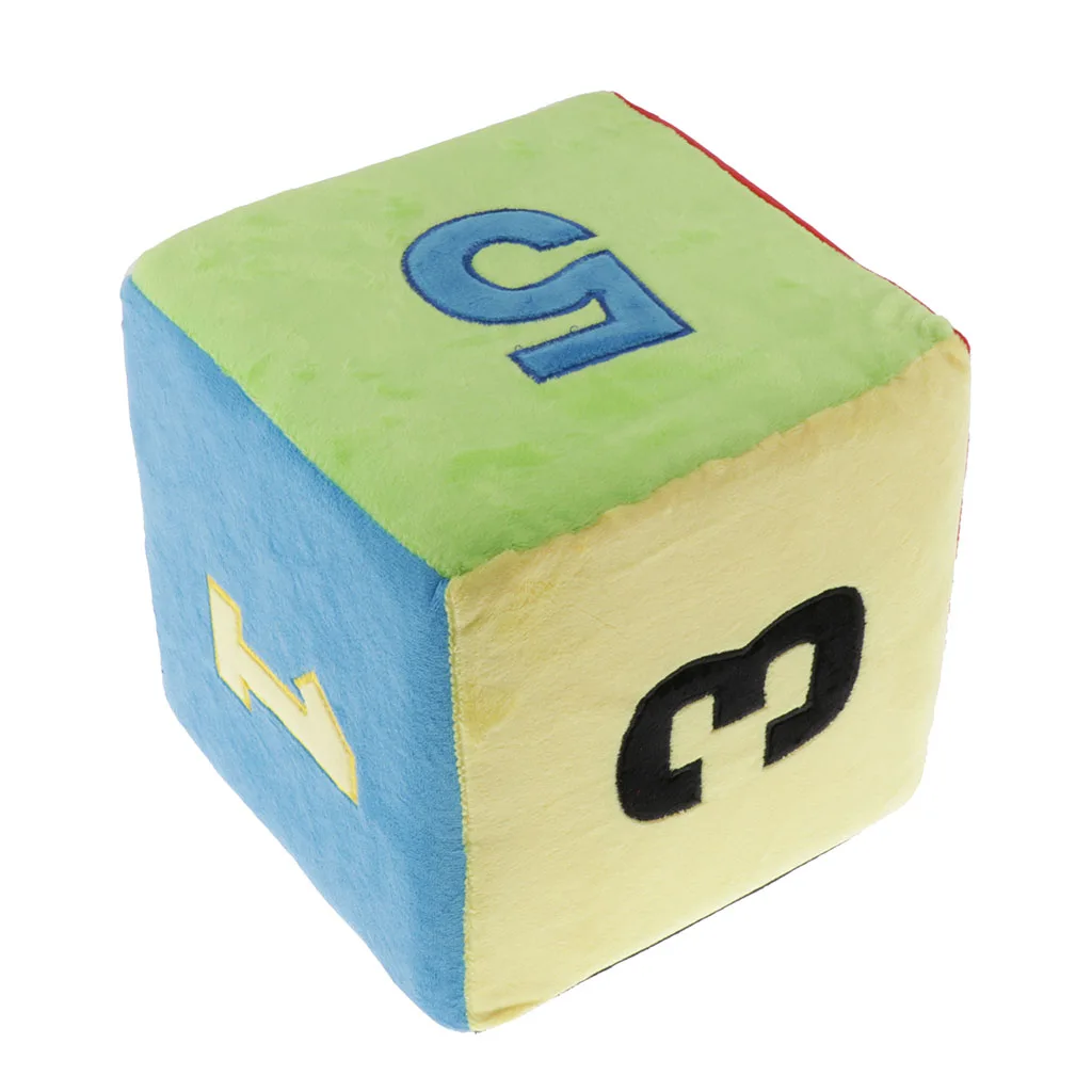 20cm Large 6 Sided Plush Dice Kids Stuffed Toys Cubic Pillow Cushion Sofa Decoration for Children