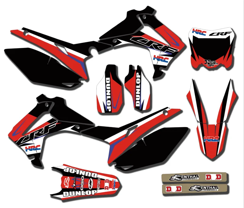 Полный набор CRF250R-/CRF450R 2013- индивидуальные номер команда наклейки с рисунком фоны наклейка на обтекатель CRF250 R - Цвет: design 1