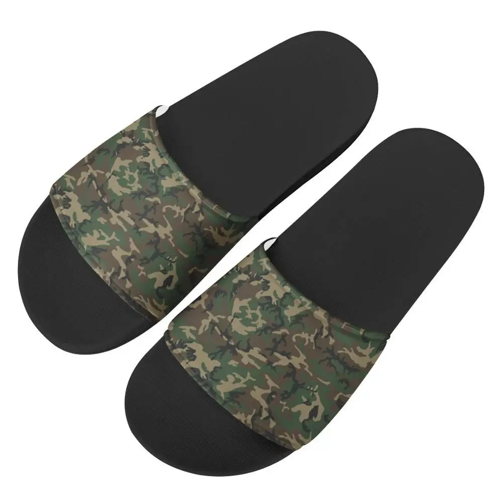 

Women Camouflage Custom image Slippers Print Summer Fashion Slide Sandals Outdoor Non-slip Beach Shoes Platform Flip Flops
