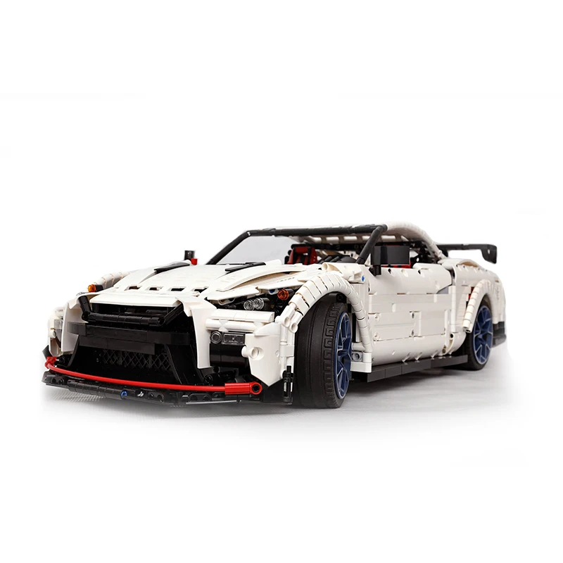 C236 With motor BuildMOC совместимый высокотехнологичная серия MOC 25326 Nissan GTR GT3 электрический пульт дистанционного управления Спортивный Автомобиль Блоки Модель для детей - Цвет: C236 With motor