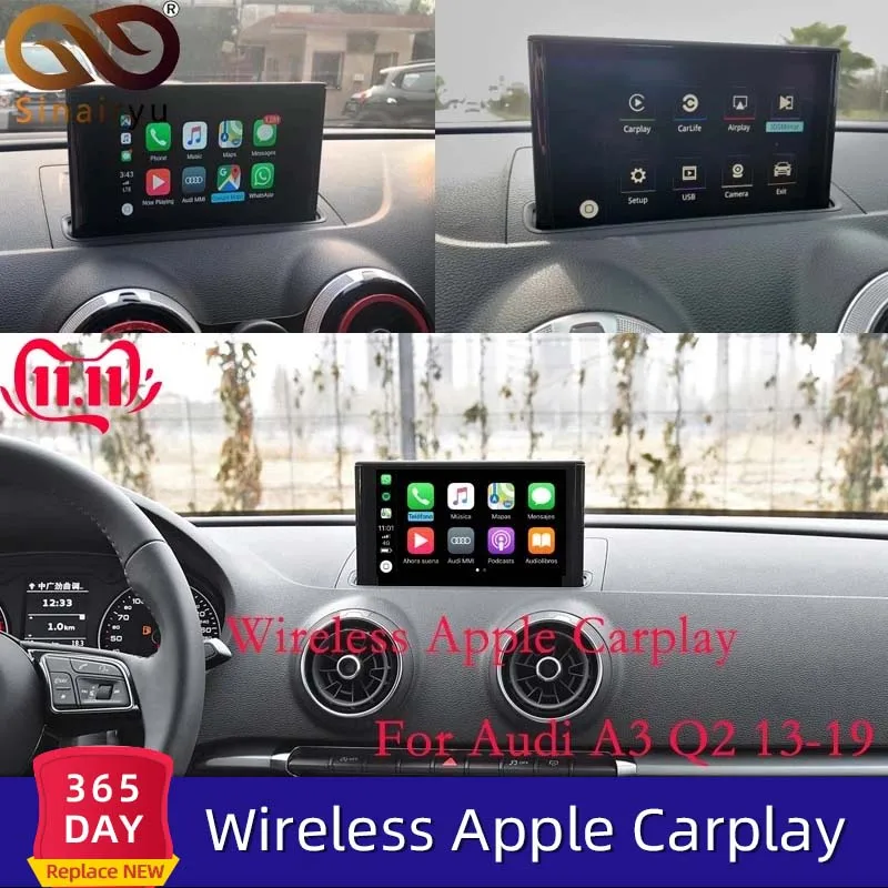 Sinairyu Беспроводной Apple Carplay решение для Audi A3 3g/3g MMI с обратным Камера для Audi