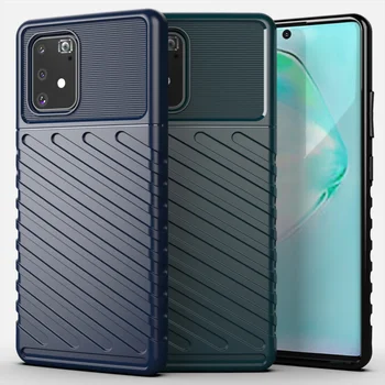 

50pcs/lot For Samsung Galaxy A91/M80S Anti Scratch Armor Tough Rugged Thunder Series Soft TPU Case For Samsung Galaxy S10 lite