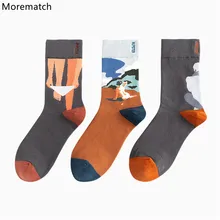 Morematch/сексуальные хлопковые носки ручной работы с креативным рисунком, хипстерские креативные женские носки, носки средней длины без пятки, Размер 5,5-10