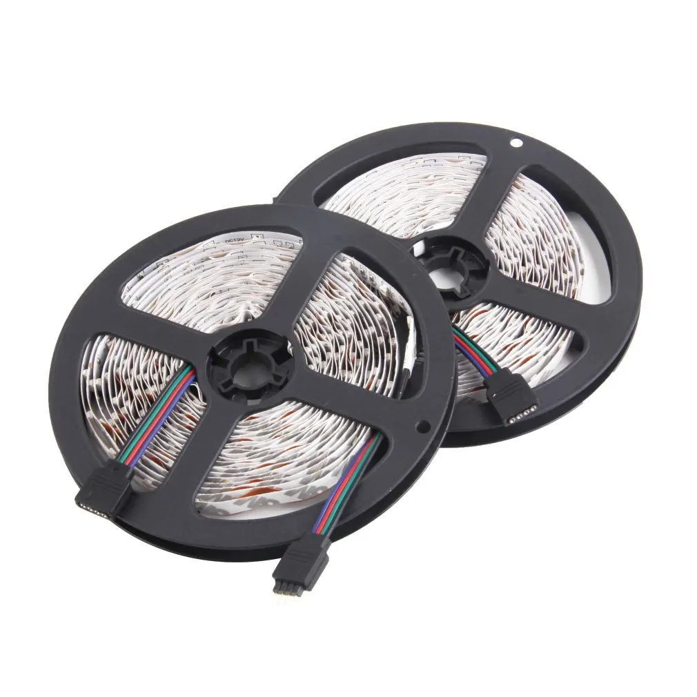 1 комплект 2x5 м/1 рулон Профессиональный 600 светодиодный s 3528 SMD RGB долгое время работы светодиодный супер яркость Гибкая световая полоса DC 12 В