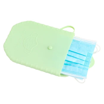 

Portable Breathable Rectangular Mask Organizer Simple Cute Mini Storage Box Design Organizador Disposable Mask Container EC50SN
