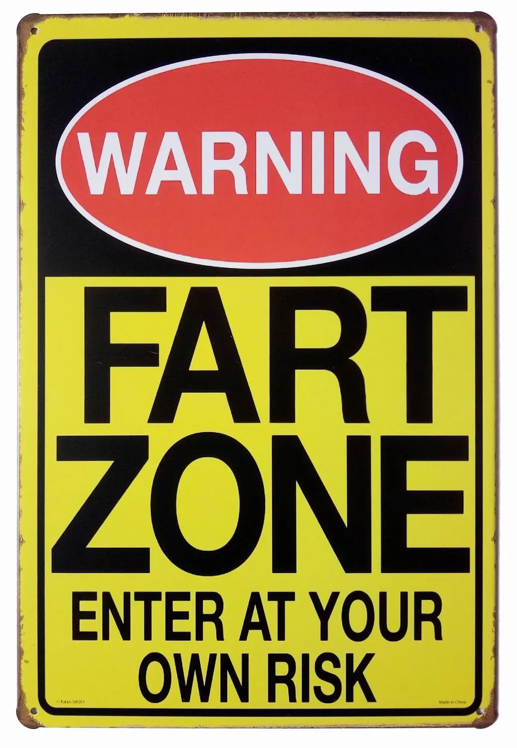 Предупреждение Fart Zone Войдите на свой собственный риск винтажный металлический