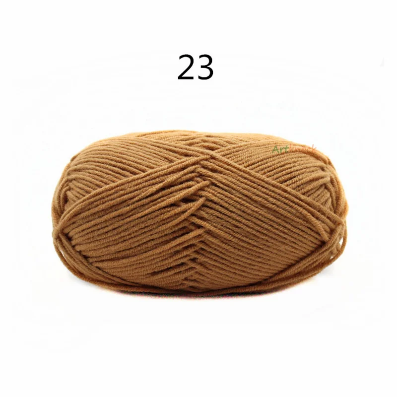 23 30pcs 30 шт. пряжа для вязания крючком 3 мм хлопчатобумажная пряжа Смешанная Ручная Пряжа 4 слоя - Цвет: 23 30pcs