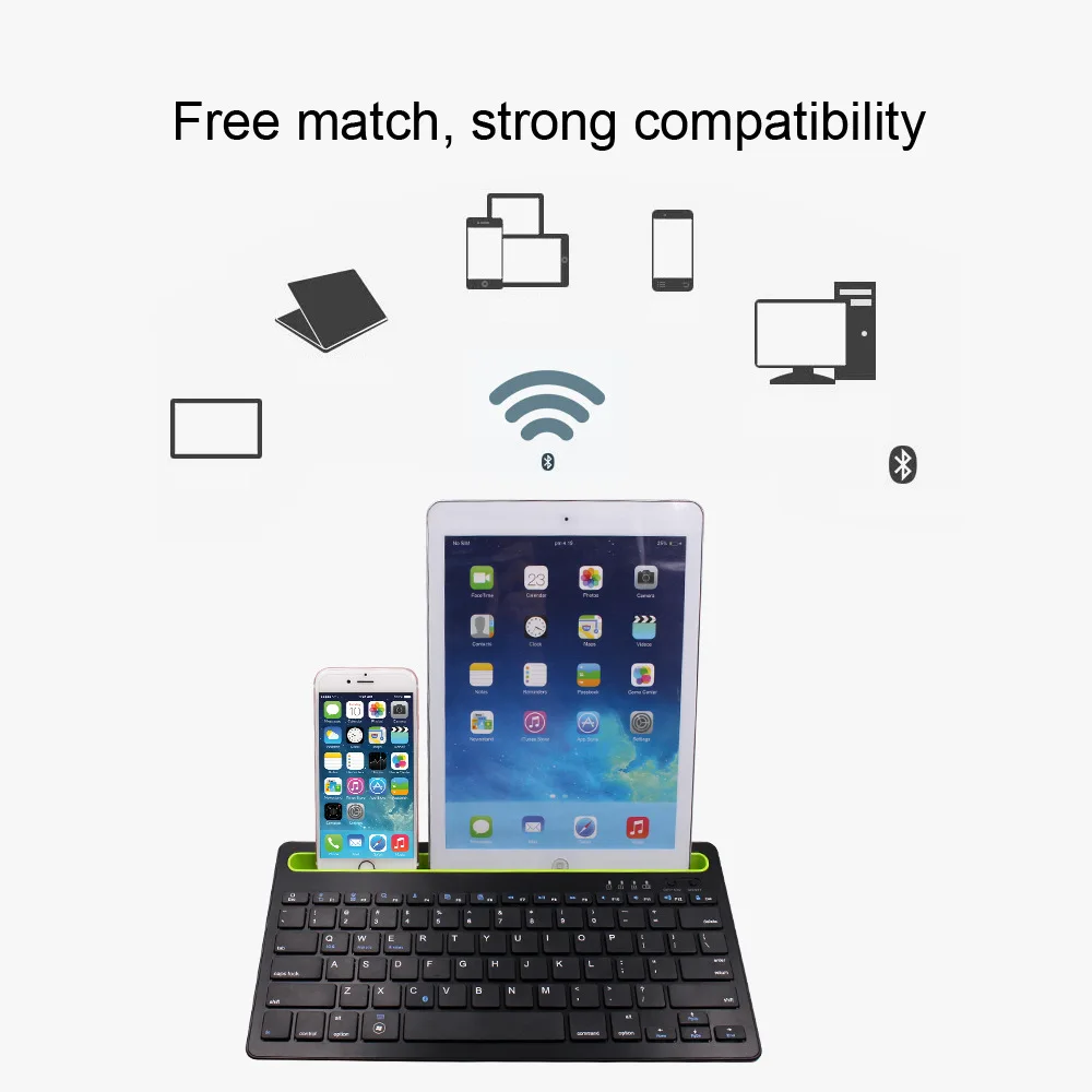Mini Portable Wireless Bluetooth Keyboard For Tablet Laptop Smartphone iPad Support IOS Android System Phone Universal 3