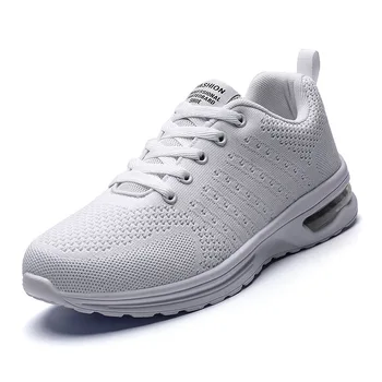 

COWCOM New Pure Color Wear-resistant Breathable Air-woven Net Air Cushion Casual Shoes Male Trend Lovers Sports Shoes Male YCH