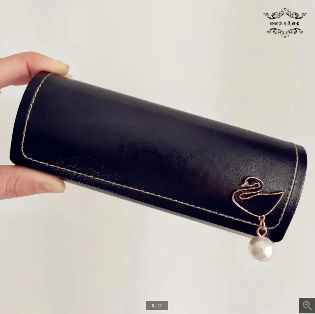 pearl swan Cubojue солнцезащитные очки коробка для женщин и мужчин DIY символ сильные чехлы для очков черный розовый модные очки для хранения магнитные коробки - Цвет: pearl swan