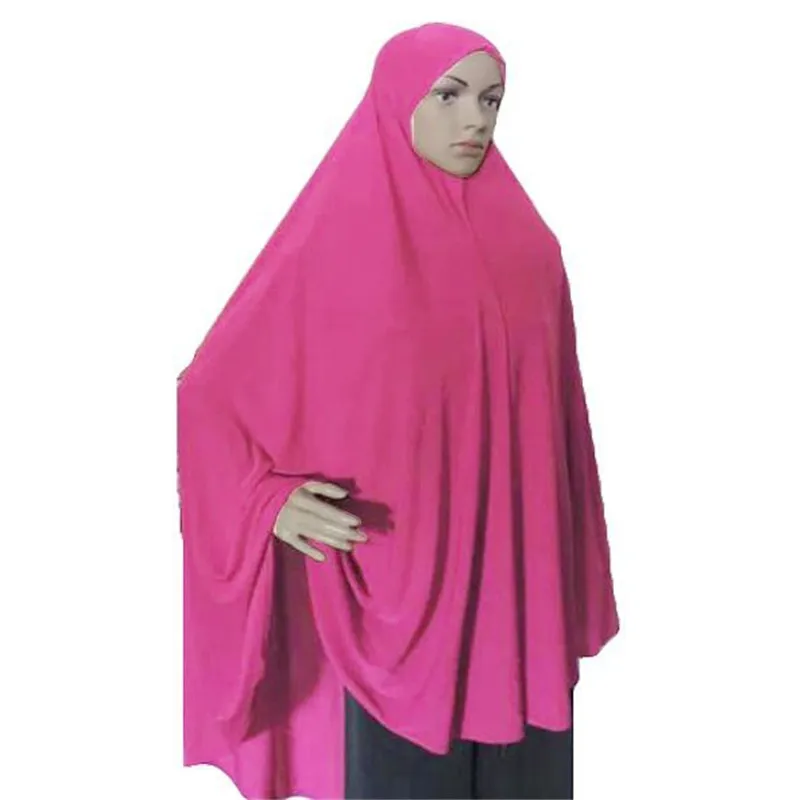 Elegante Musulmano Islamico Morbido Leggero Jersey Hijab Lungo Sciarpa Preghiera Niqab Dress Burqa