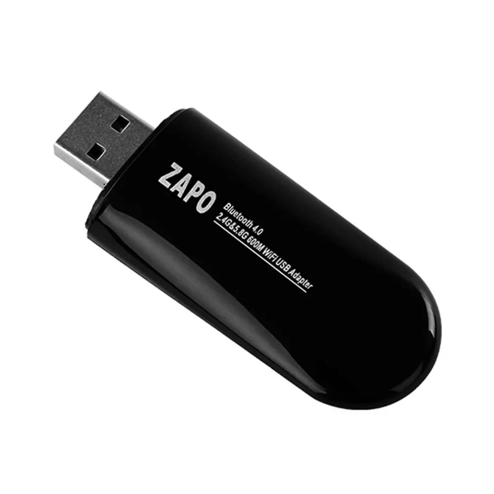 ZAPO Mini W67B 600 Мбит/с Bluetooth 4,0 двухчастотный 2,4G-5,8G USB2.0 Ethernet Wi-Fi Dongle Беспроводной адаптер Wi-Fi сетевая карта