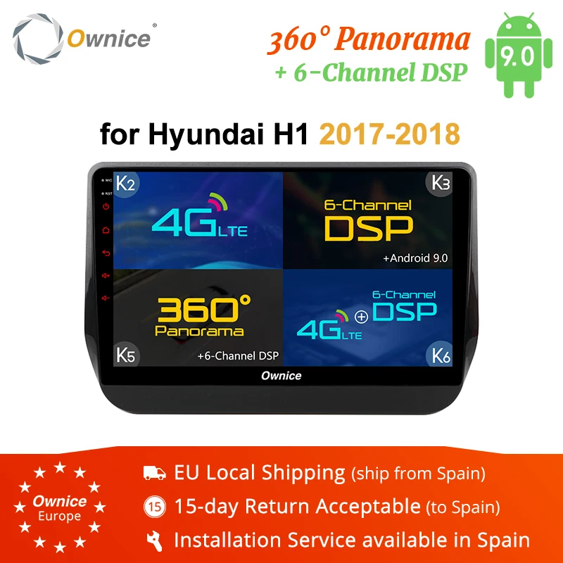 Ownice K3 K5 K6 9 &quotАвтомобильный dvd плеер GPS навигационная система для Hyundai H1 Grand Starex 2017