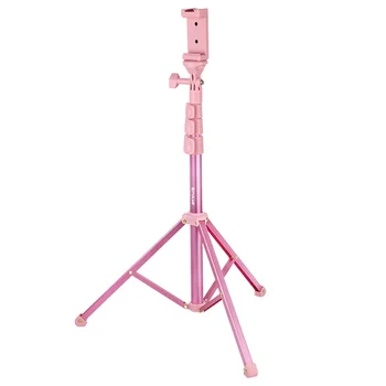 

1PC Selfie Stick Tripod Mount Mobile Phone Aluminum Alloy Mobile Broadcast Holder Rack (Pink)