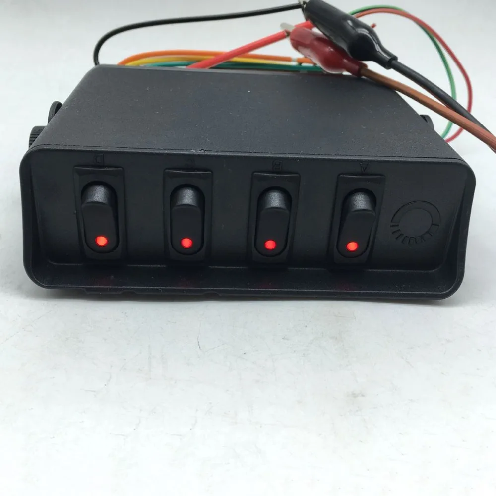 Автомобиль и лодка 4-разрядный 3Pin круглый переключатель Панель Управление Системы с проводкой Комбинации с монтажным кронштейном