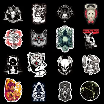 

50/100Pcs Cool Black White Motorcycle Stickers Graffiti Bomb Decals Sticker Pack DIY Skateboard Luggage Laptop Bike Guitar Car