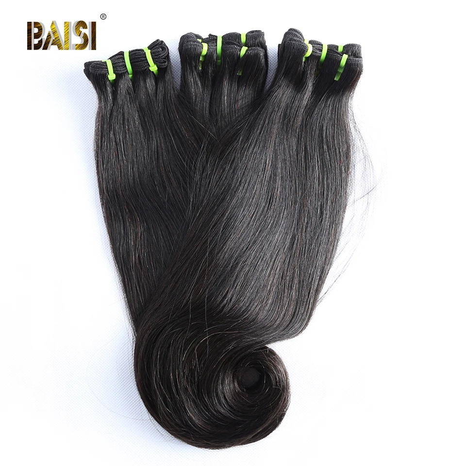 BAISI волосы индийский крючок прямые человеческие волосы