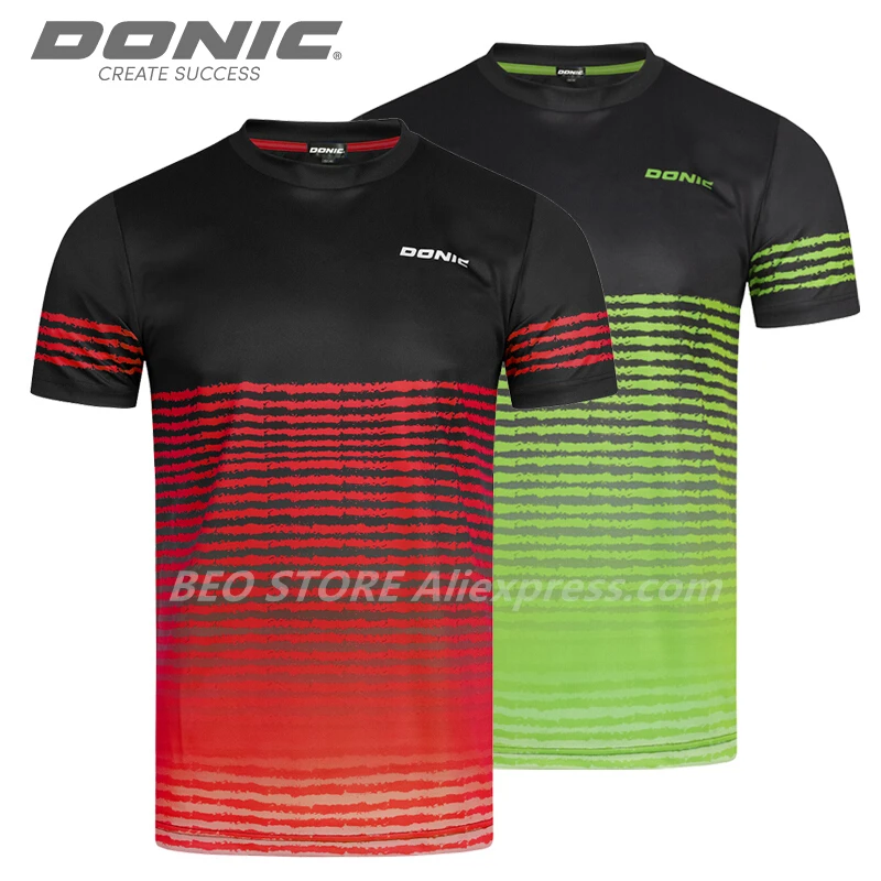 DONIC Table Tennis Jerseys Training T-Shorts Dragon Absorb Sweat Comfort Top Quality Ping Pong Shirt Cloth Sportswear