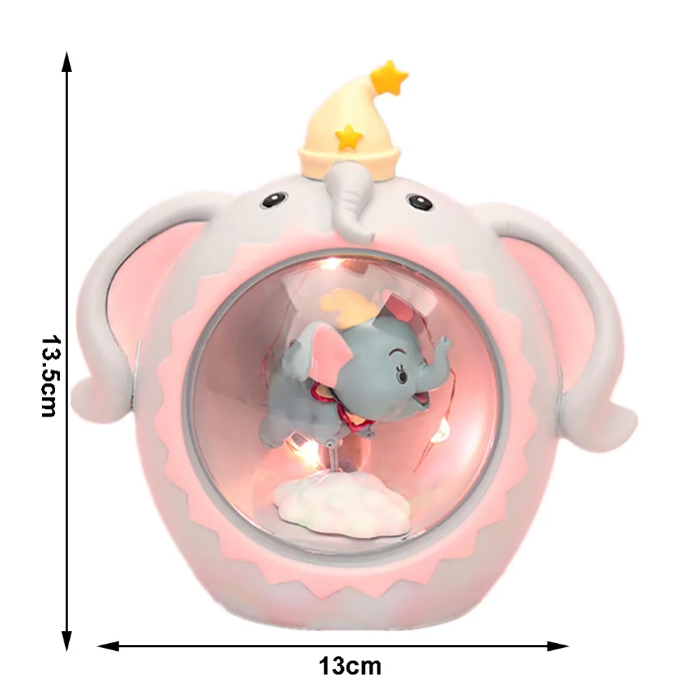 Светодиодный светильник в виде слона из смолы с изображением животных для маленьких детей; ночник для украшения спальни; подарок на день рождения и Рождество