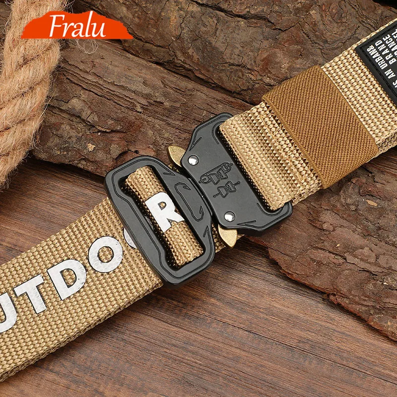 Мужской нейлоновый тактический ремень FRALU с металлической пряжкой военный