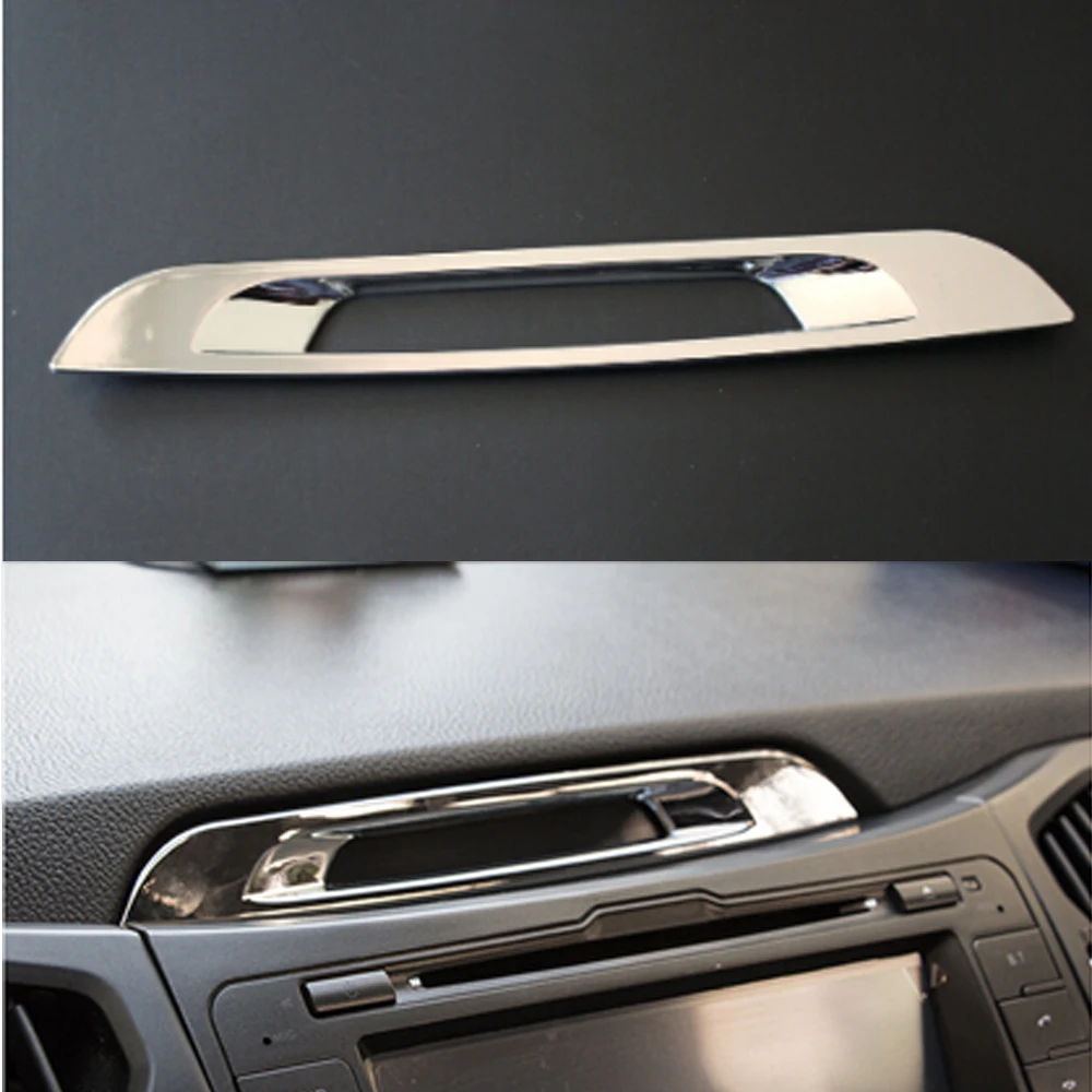 Car Styling ABS Chrome Central Console Display Molding Trim Sticker Cover for Kia Sportage R 2011 2012 2013 2014 2015 | Автомобили и