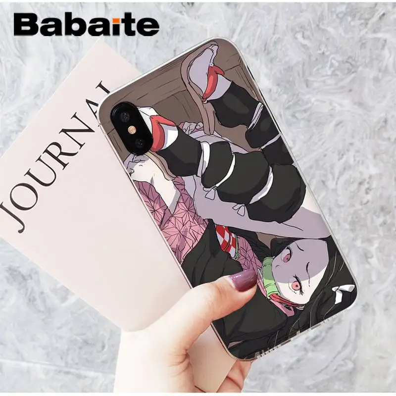 Babaite Kamado Nezuko Kimetsu No Yaiba мягкий черный чехол для телефона для iPhone 8 7 6 6S Plus X XS MAX 5 5S SE XR 11 11pro 11promax - Цвет: A12