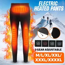 Heated Down pants Men Women Winter Sportswear winter man trouser swinter pants motorcycle USB Electric Thermal Trousers Men 2021