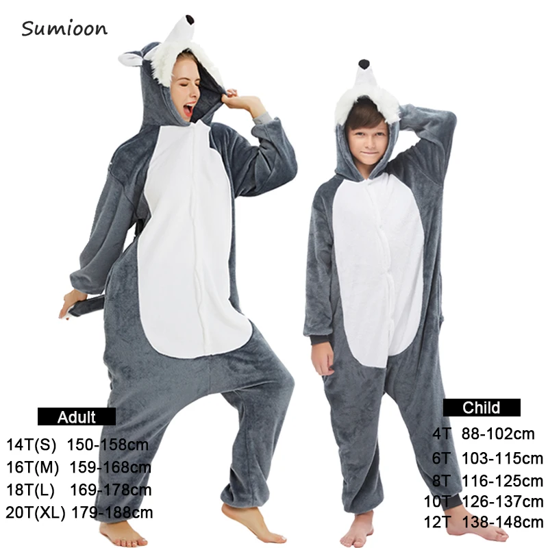 Единорог кигуруми Onesie для взрослых животных кошка пижама костюм теплая панда