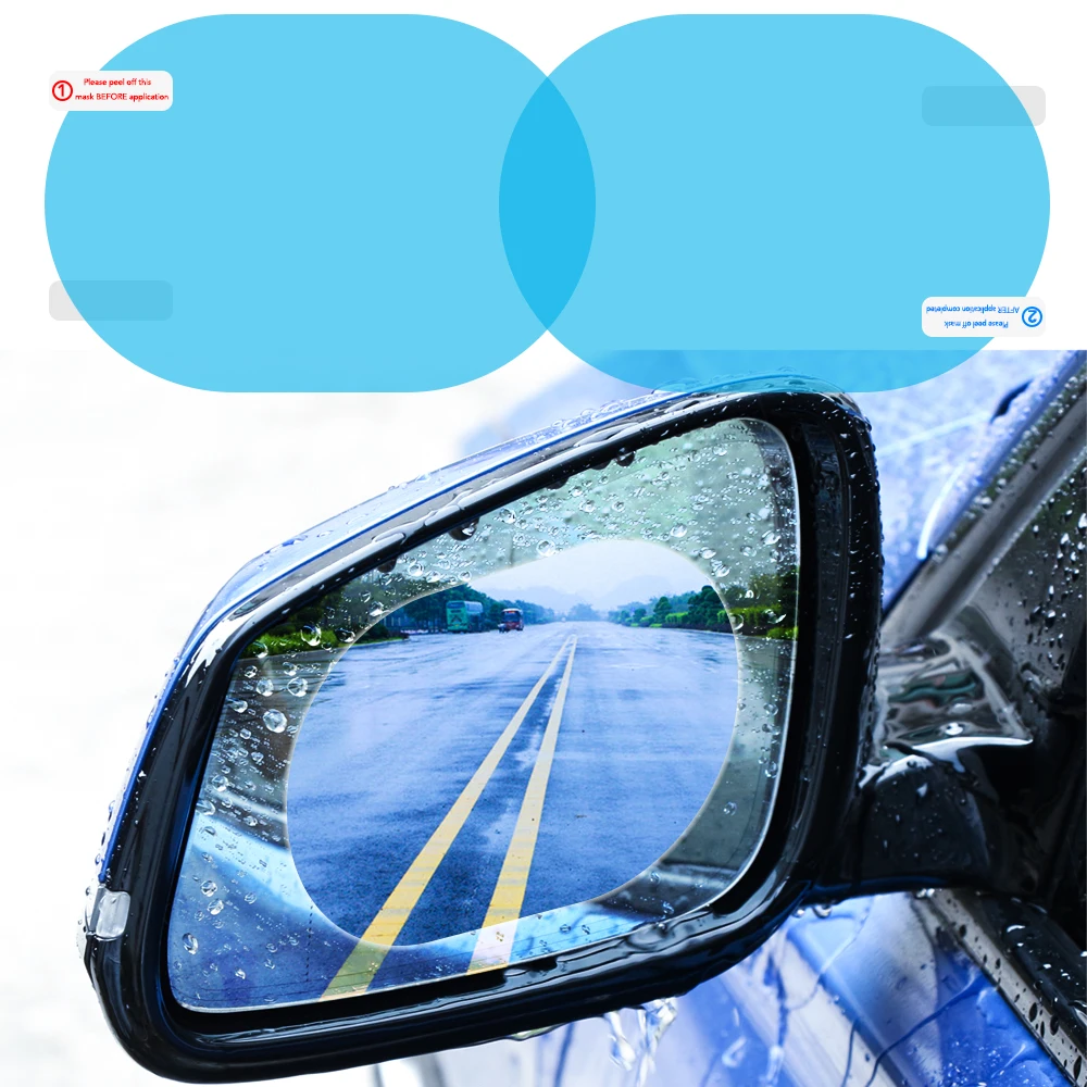 2Pcs Car Rearview Mirror Protective Film Waterproof Sticker for Mitsubishi lancer outlander ASX pajero 2 Canter Carisma | Автомобили и