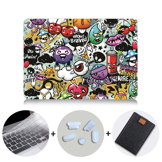 MTT чехол с граффити для Macbook Air 11 13 Pro retina 12 13 15 16 дюймов Сенсорная панель чехол для mac book pro 13,3 15,4 сумка для ноутбука чехол - Цвет: MB13
