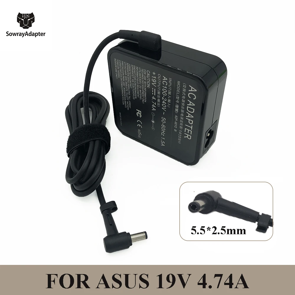 90W 19V 4.74A 5 5*2 мм AC адаптер ноутбука Мощность Зарядное устройство ADP-90YD B для ASUS A52F A53E