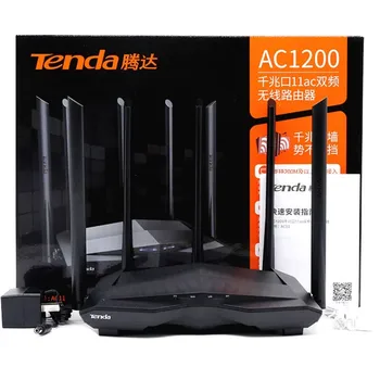 

Tenda AC11 Wifi Router Gigabit Dual-Band AC1200 Wireless Router Wifi Repeater with 5*6dBi High Gain Antennas Wider Coverage, Eas