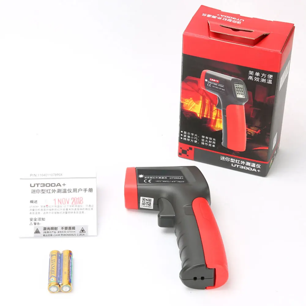 Temperature Measurement Tool Health Black Red Infrared Thermometer Contactless Industrial Thermometer ABS with LCD