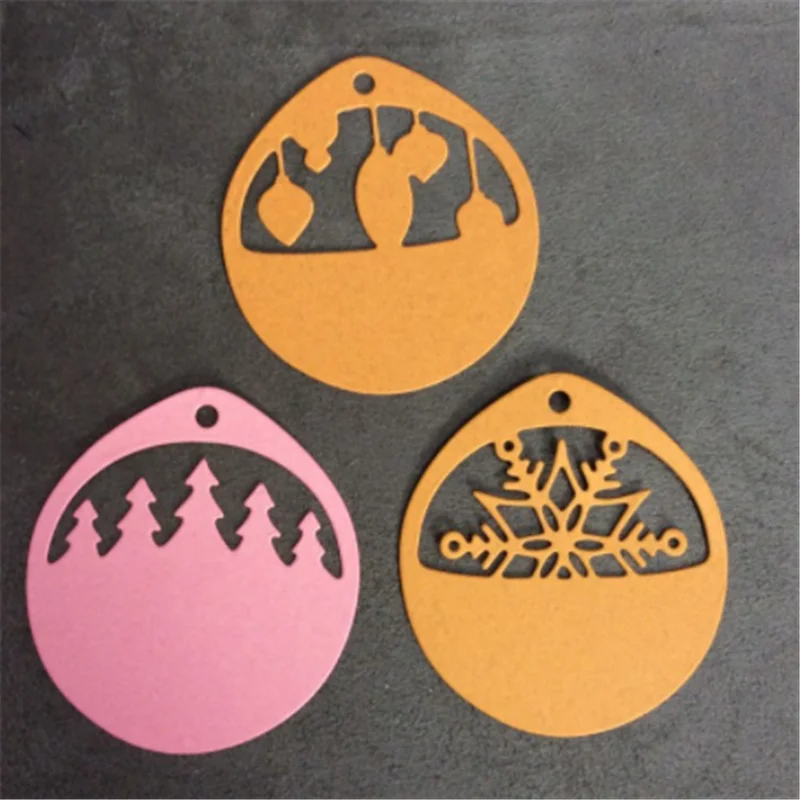 

Kokorosa 1pc Christmas Metal Cutting Dies Holiday Stencil for DIY Scrapbooking Cuts Dies Decorative Craft Paper Making Cards
