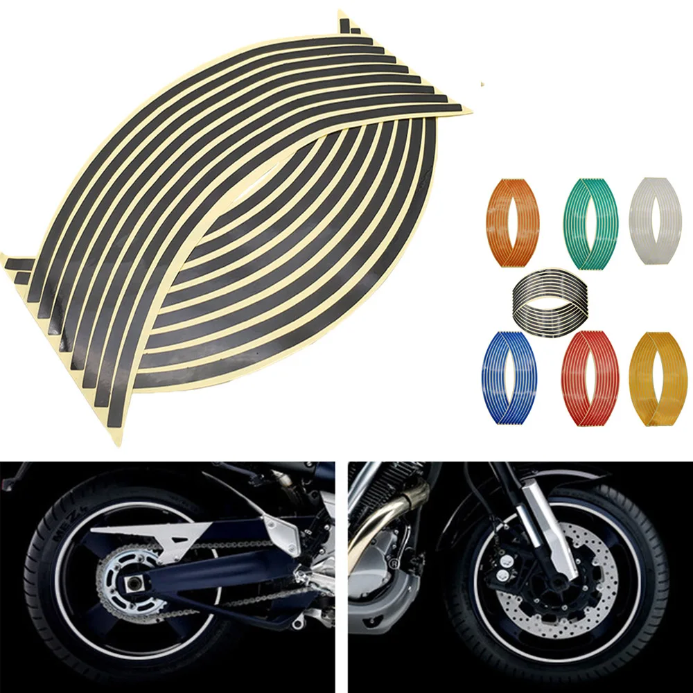 16Pcs Universal Waterproof Motorcycle Wheel Rim Reflective Stickers Moto Auto Decal For Honda Hornet CB599 CB600 250 CR80R CR85R |